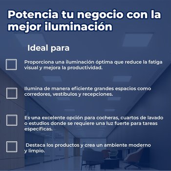 Luminario panel led 60X60 CM 40 W luz blanco frio