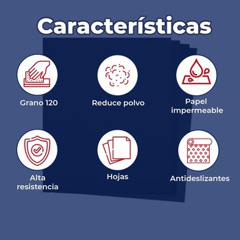 Lija de Agua Fandeli Grado 120 9 x 11 Pulgadas