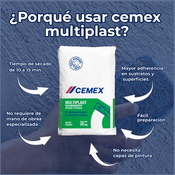 Cemento Blanco Multiplast Cemex 25 KG