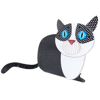 Figura decorativa mascota Tuxedo Cat 26 cm