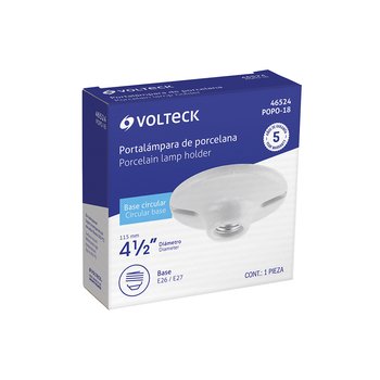 Socket Ceramico 4" POPO-18G Volteck