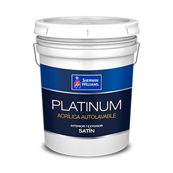 Pintura Vinil Acrílica Satinada Platinum Blanco 19 L
