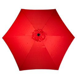Sombrilla Jardín Manivela De Acero Roja