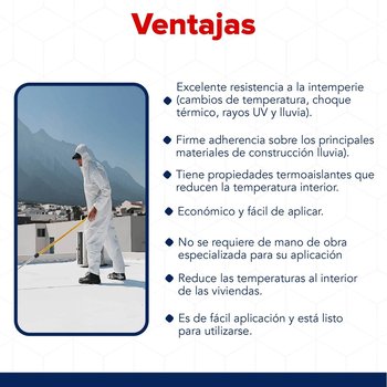 Impermeabilizante Acrílico Fibratado Blanco 5 Años 19 L