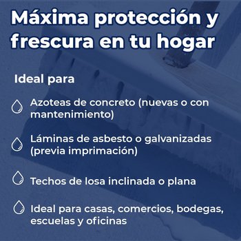Impermeabilizante Acrílico Fibratado Blanco 5 Años 19 L