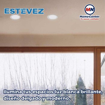 Luminario flat eco 5 pulgadas led 6 watts luz blanca