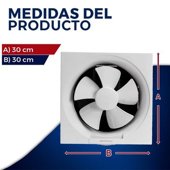 Extractor Industrial Estevez 8 pulg Blanco