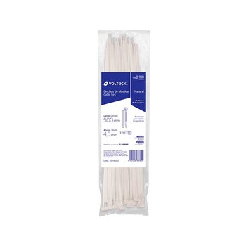 Cincho Plástico Volteck Transparente 50 cm