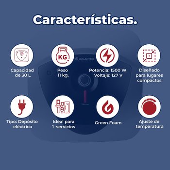 Calentador de Depósito Eléctrico 30 L Calorex Levare 1 Servicio