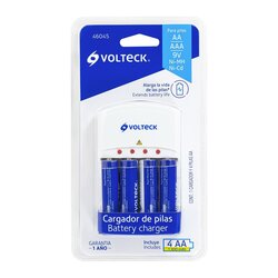 Cargador pilas 9V con 4 pilas