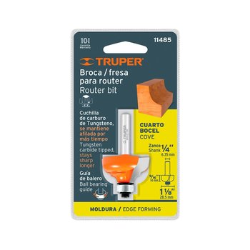Broca Router Clásica Balero Truper 13/8 x 1 1/16 pulg