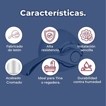 Llave Maneral Para Regadera Albatros Helvex Cromo C-45