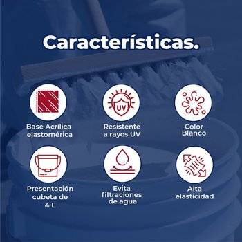 Impermeabilizante Acrílico Fibratado Thermotek 5 años Fibermax