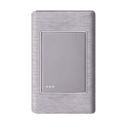 Placa Con 1 Apagador Sencillo Plata Luxica