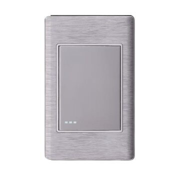 Placa Con 1 Apagador Sencillo Plata Luxica