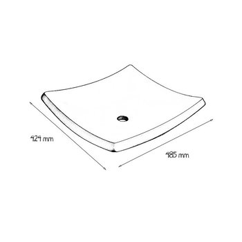 Lavabo Marfil Sobreponer Helvex Cuadrado LV TRAZZO M