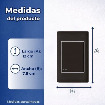 Placa Con 1 Apagador Sencillo Color Negro Luxica