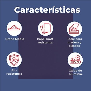 Lija Para Madera Mediano Fandeli 9x11 Pulgadas