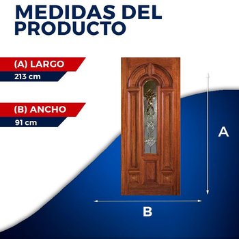 Puerta de Caoba Majestic Baggio Gumont .91 x 2.13 mts