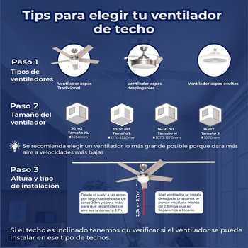Ventilador de techo tramontana 30 pulgadas plata con luz