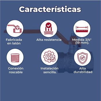 Válvula de Esfera Roscable 019 mm 3/4 Urrea