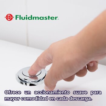 Botón Cromado de Descarga Sencilla Para WC Fluidmaster