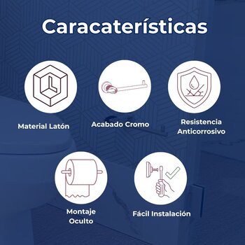 Portapapel Nuva Acabado Cromo para Baño