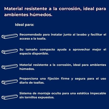 Toallero Sencillo Proyecta Cromo Linea Quadratta QA-09