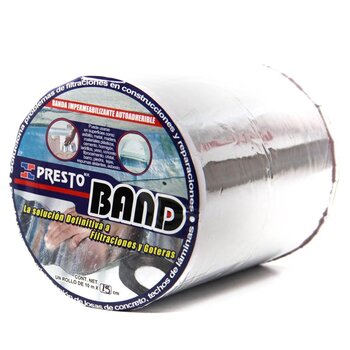 Banda autoadherible presto band aluminio 15cmx10m