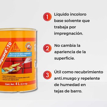 Repelente Agua Sikaguard 70 3.12 kg