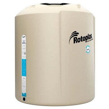 Tinaco Rotoplas Beige 2000 L c/herrajes y Filtro 1.60 X 1.36