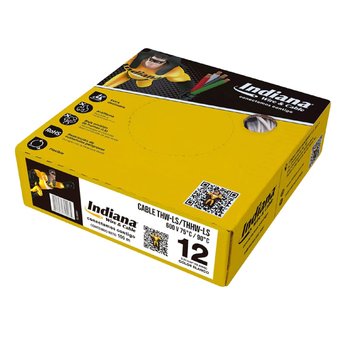 Cable Eléctrico Blanco Rollo de 100 M Calibre 12 THW-LS
