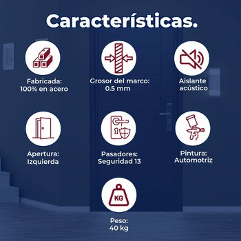 Puerta de Seguridad Izquierda PARIS 95X2.13M