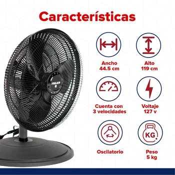 VENTILADOR PEDESTAL 16 PULGADAS 2 EN 1 ASPA PLASTICA