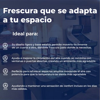 VENTILADOR PEDESTAL 16 PULGADAS 2 EN 1 ASPA PLASTICA