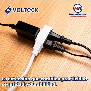 Extensión Eléctrica Doméstica Blanca Volteck 2 m