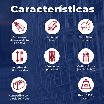 Castillo Armex 1/4 15X15 4 Puntas 6ML FISC.(10.5X10.5) 6.16 KG