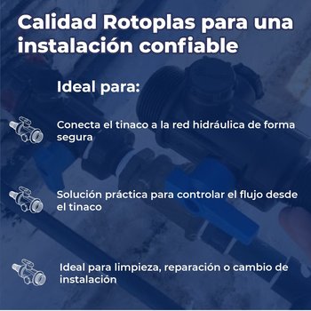 Multiconector Para Tinaco Válvula Unión 38 mm Rotoplas