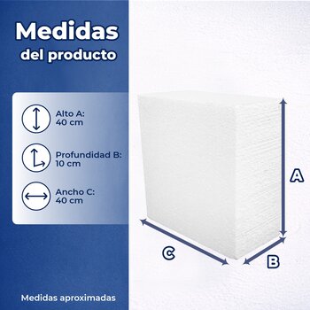 Casetón de Poliestireno Para Losas 40 x 40 x 10 cm