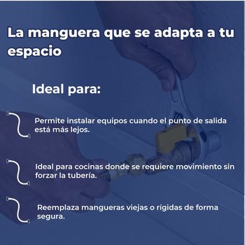 Manguera Conector Flexible Para Gas 5/16 x 5/16 x 2 m Coflex