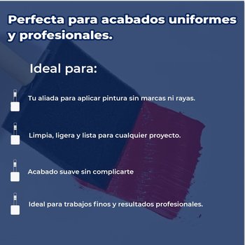 Brocha de Espuma Poliuretano Mayor Precisión 4" Pulgadas