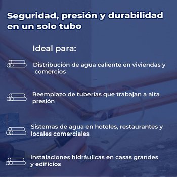 Tubo de Cobre Iusa tipo L ¾ pulg 6.10 m