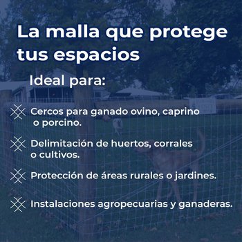 Malla Borreguera DeAcero 1.0 x 50 M Calibre 14.5