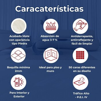 Piso Antiderrapante Piamont Blanco Cesantoni 45x90 cm