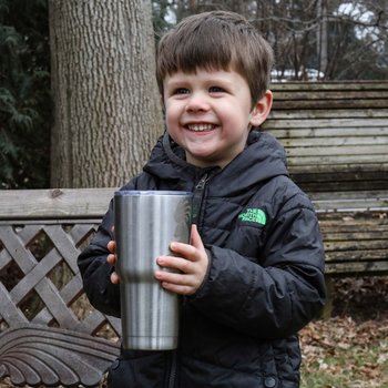 Vaso térmico acero con popote 28oz