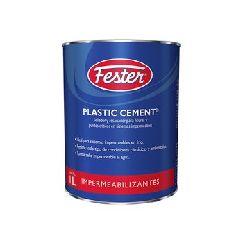 Cemento Plástico Negro Plastic Cement Fester 1 Lt