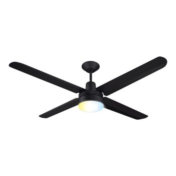 VENTILADOR INDUSTRIAL RAFAGA NEGRO MATE 56 in CON LUZ 4 ASPAS