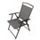 Silla jardin Textilene plegable color gris con descanzabrazos