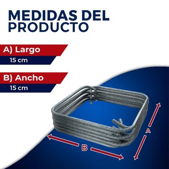 Estribo Castillo ¼ 15 x 15 70 pz (10-10cm) Medida Física