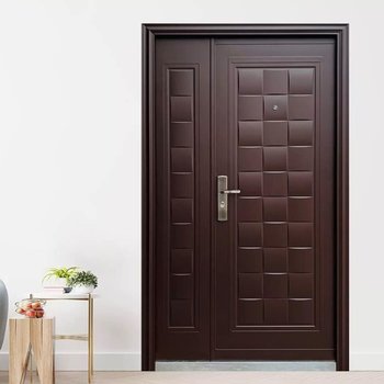 Puerta Der con Fijo Serie 3 Alta Seguridad 130X213 MTS CHOCOLATE